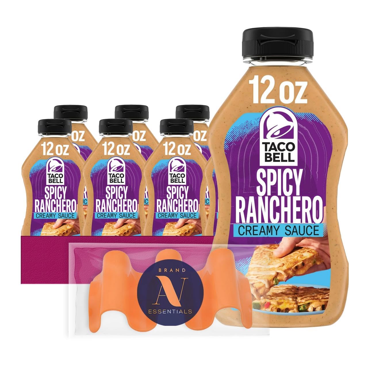 Taco Bell - Lavinia Essentials Bundle: 6-Pack of Spicy Ranchero Creamy Sauce, 12oz Squeezable Plastic Bottle + 1 Utility Prop