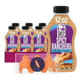 Taco Bell - Lavinia Essentials Bundle: 6-Pack of Spicy Ranchero Creamy Sauce, 12oz Squeezable Plastic Bottle + 1 Utility Prop