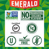 Emerald Nuts Combo (Variety Pack) Featuring Jalapeno Seasoned Cashews & Sriracha Seasoned Cashews | 5 Oz Resealable Bags | Kosher Certified, Non-GMO