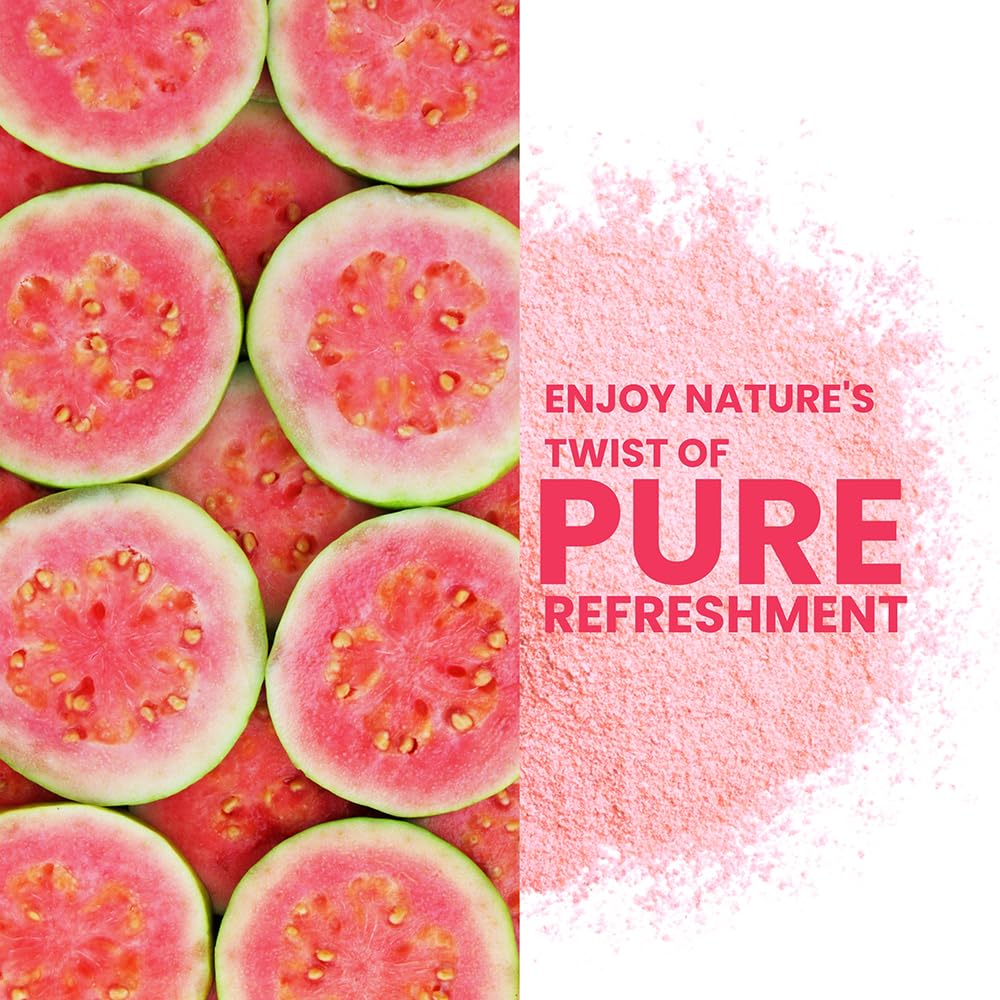 Pink Guava Powder 227 g (8oz) | Instant Drink Mix Guava Powder for Juice, Cake | Gluten-Free, Natural, No Preservatives By Hebhac Herbals