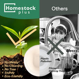 Homestockplus Disposable Bowls 16 Oz [50 Pack] - Heavy Duty Paper Bowls, Sugarcane Fiber Compostable Bowls for Ice Cream, Snacks, Desserts, Microwave