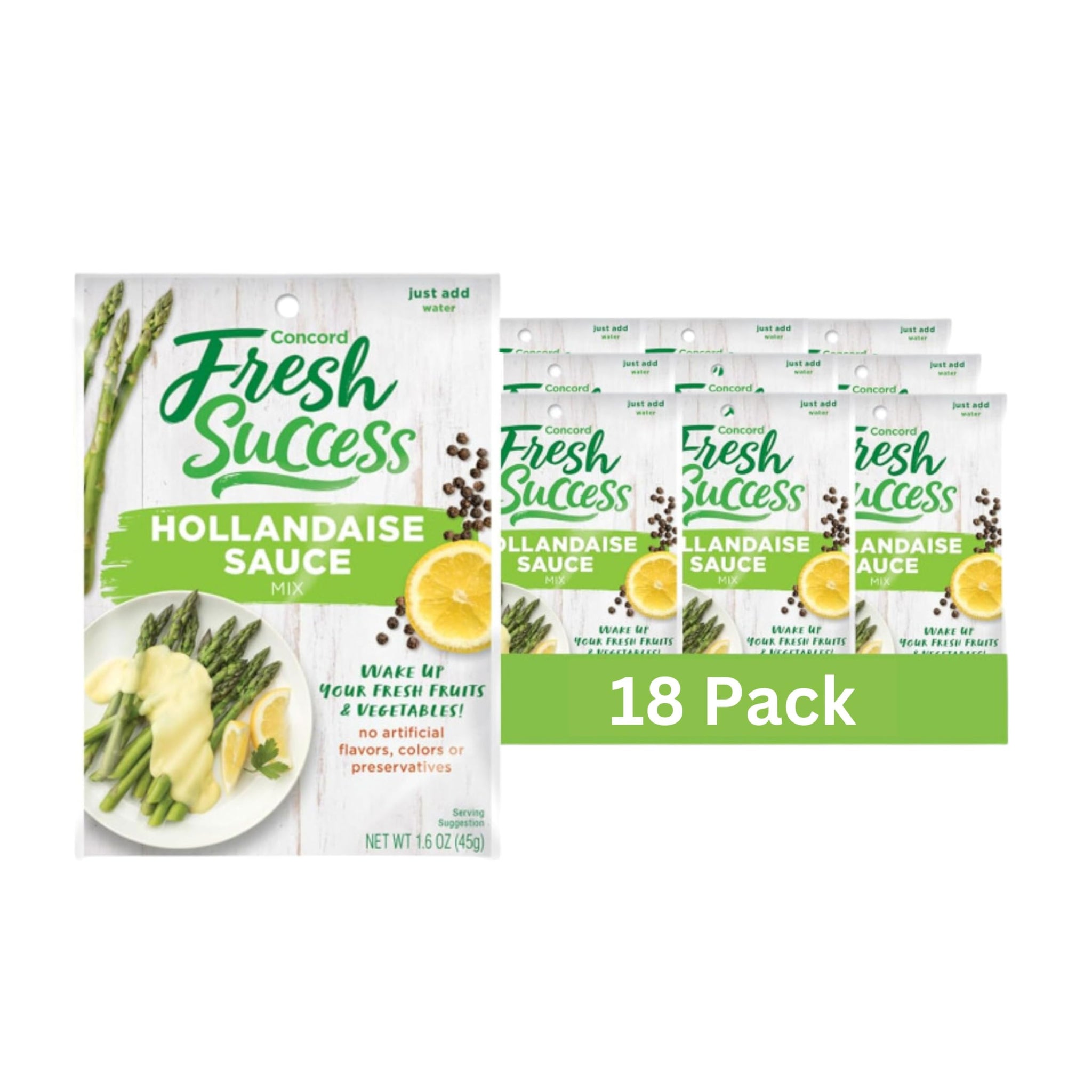 Concord Foods Hollandaise Sauce Mix Indulgent Lemon & Butter Infusion for Gourmet Dining - Elevate Your Meals with Creamy Richness & Zesty Citrus! 1.6