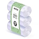 4 Gallon Trash Bags - 150 Small Mini Garbage Bags | 17" x 18" Clear Waste Basket Trash Bags | Bulk Plastic Bathroom Trash Can Liners