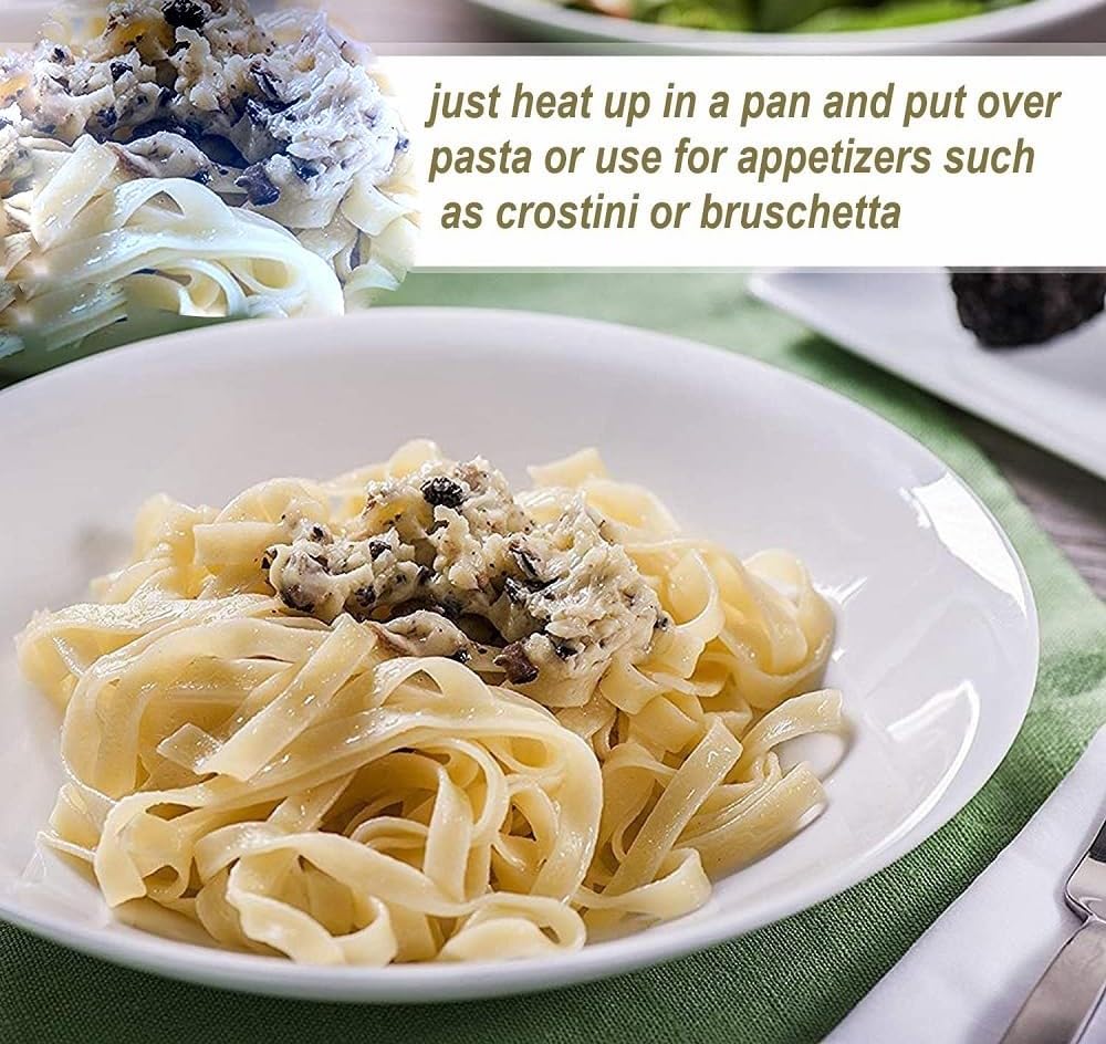 Mushroom & White Truffle Sauce 6.4oz, Italian for Pasta, Pizza, Meat & Fish