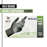 NeVi USA Disposable Nitrile Exam Gloves: 4-mil, Latex-Free Medical, Cleaning, Food-Safe Gloves - 100 Pieces (Size Medium)