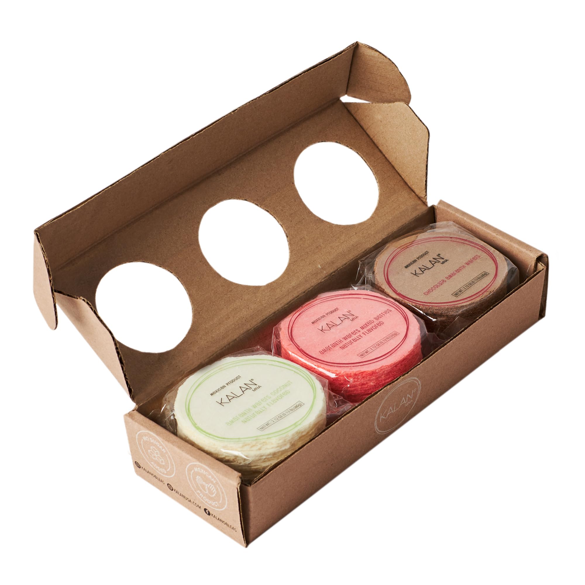 Kalan MNA Mix Amaranth Flour Wafer Thins, Vegan and Sugar-free, Pack of 3
