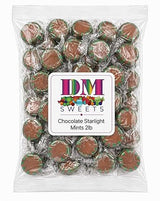 Chocolate Starlight Mints - Individually Wrapped Hard Candy, 2 lb Bulk Bag - Rich Flavor - Perfect for Offices, Parties, Candy Bowls & Events