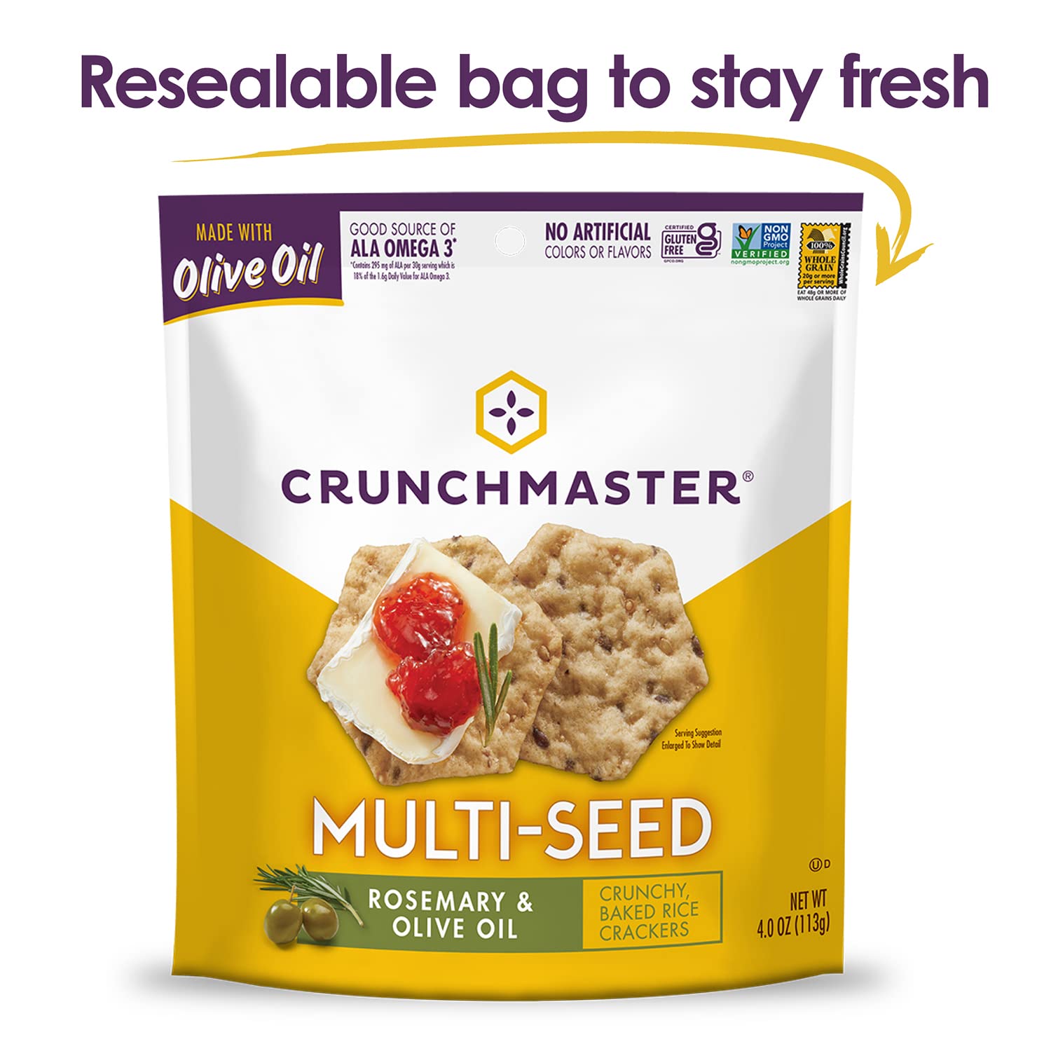 Crunchmaster Cracker Mutisd Rsmry Ooil 4 OZ