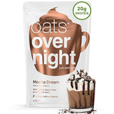 Oats Overnight - Mocha Dream - 20g Protein, High Fiber Breakfast Shake 100mg Caffeine - Gluten Free, Non GMO Oatmeal (2.7 oz per meal) (8 Pack)