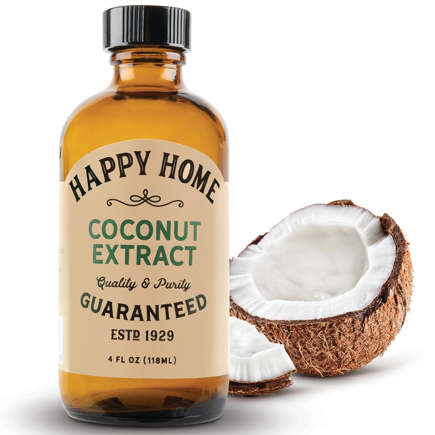 Happy Home Premium Natural Coconut Flavor - Certified Kosher, 4 oz.