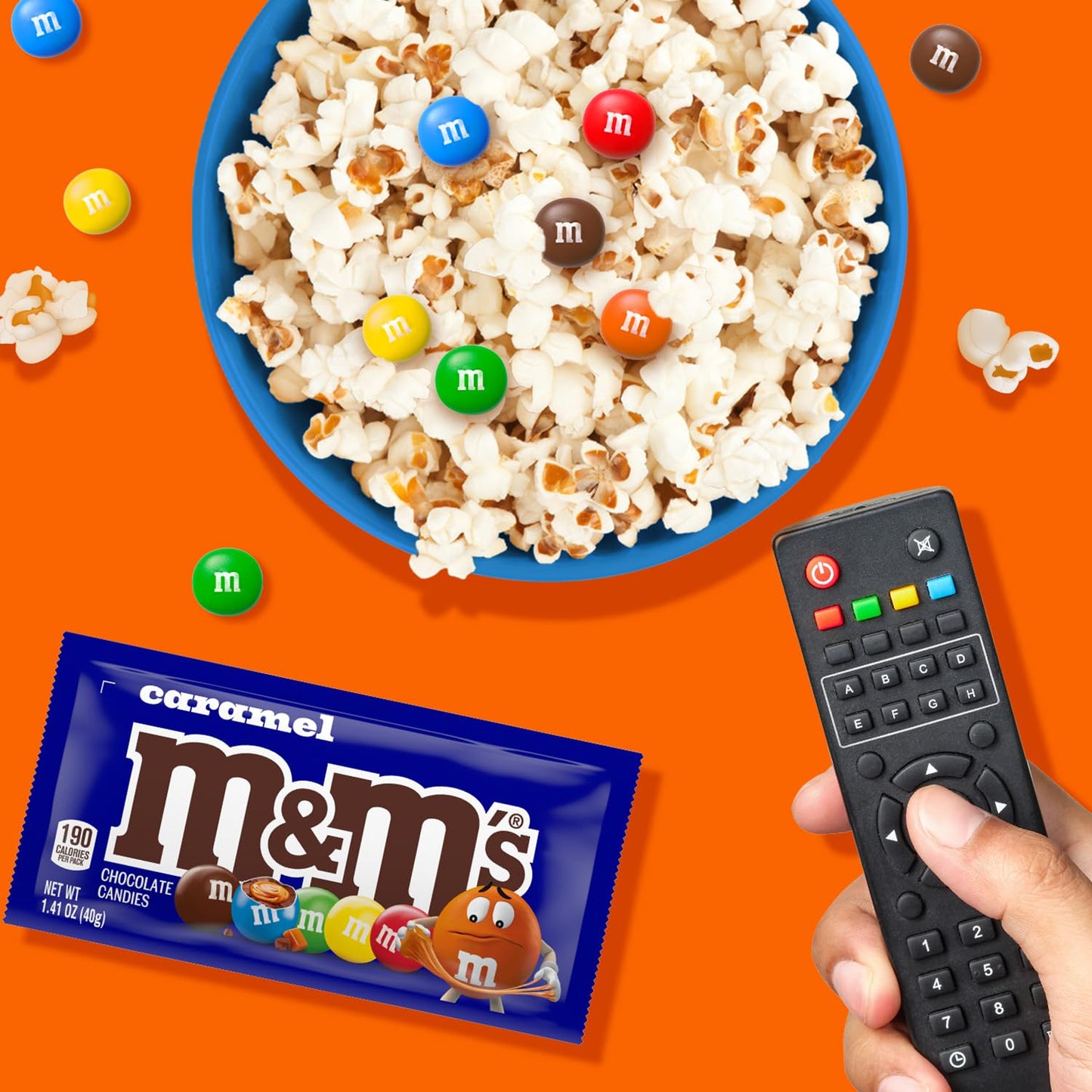 M&M'S Caramel Chocolate Candy, Made with Real Caramel and Milk Chocolates, 24 Count, 1.41 oz Candy Gifts