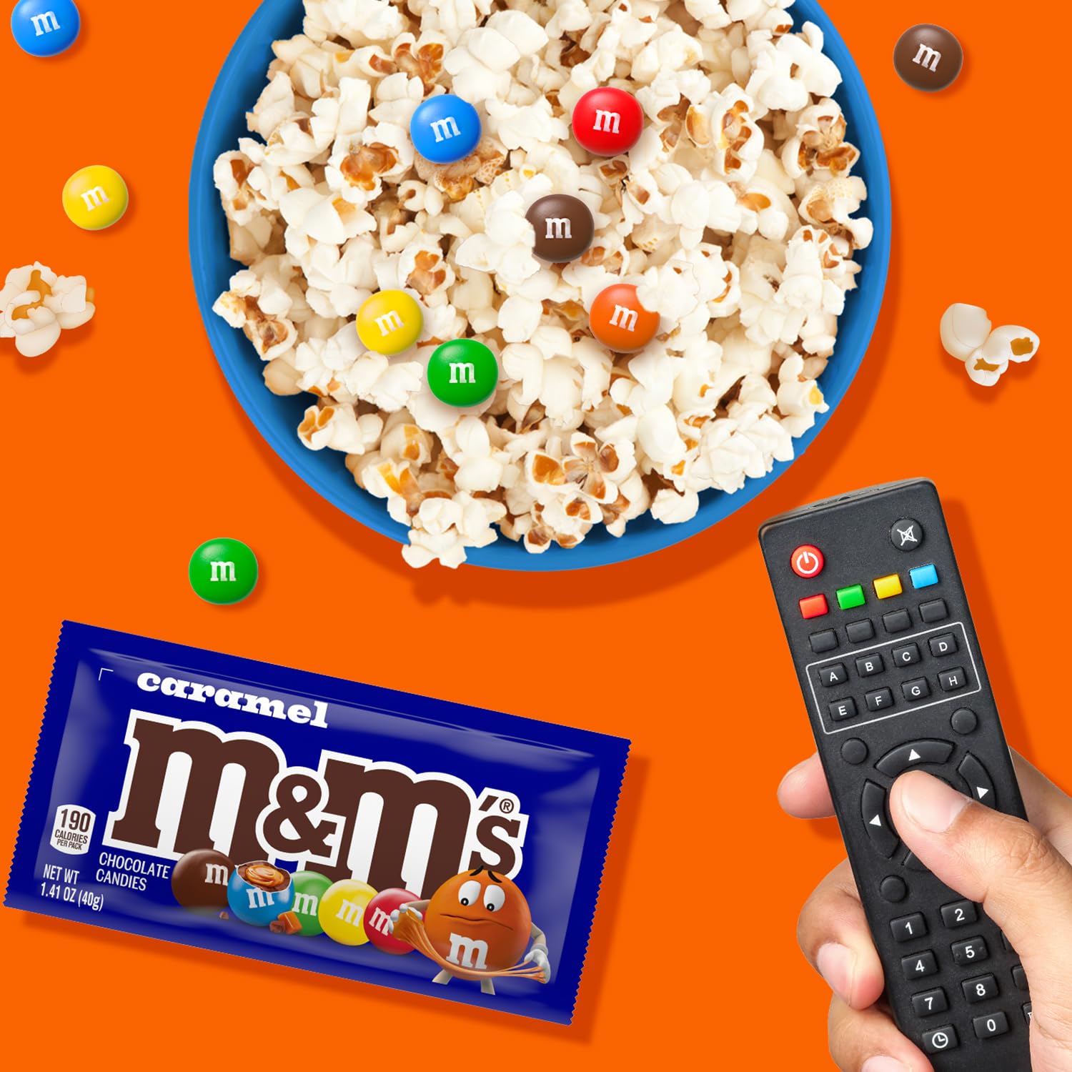 M&M'S Caramel Chocolate Candy, Made with Real Caramel and Milk Chocolates, 24 Count, 1.41 oz Candy Gifts