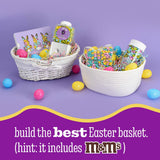 M&M'S WORLD Easter Milk Chocolate Candy Jar, Festive Spring Themed Treats in Reusable Container, Perfect for Egg Hunts, Basket Fillers, Party Favors