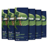 Lavazza Decaf Ground Coffee, Medium Roast, 100% Arabica, 12 oz Bag (Pack of 6)