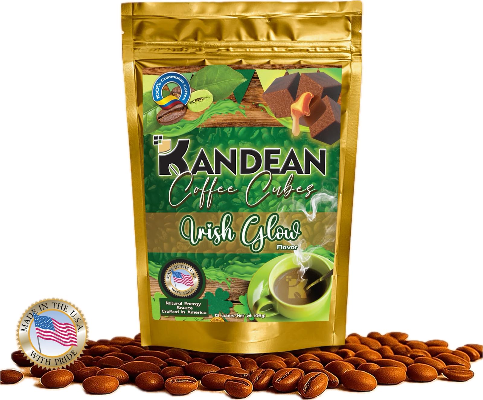 Kandean Coffee Cubes - 100% Colombian | Experience a new way to enjoy premium coffee instantly, made with hand-picked beans from the Colombian