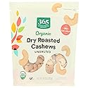 365 by Whole Foods Market, Organic Dry Roasted & Unsalted Cashews, 10 Ounce