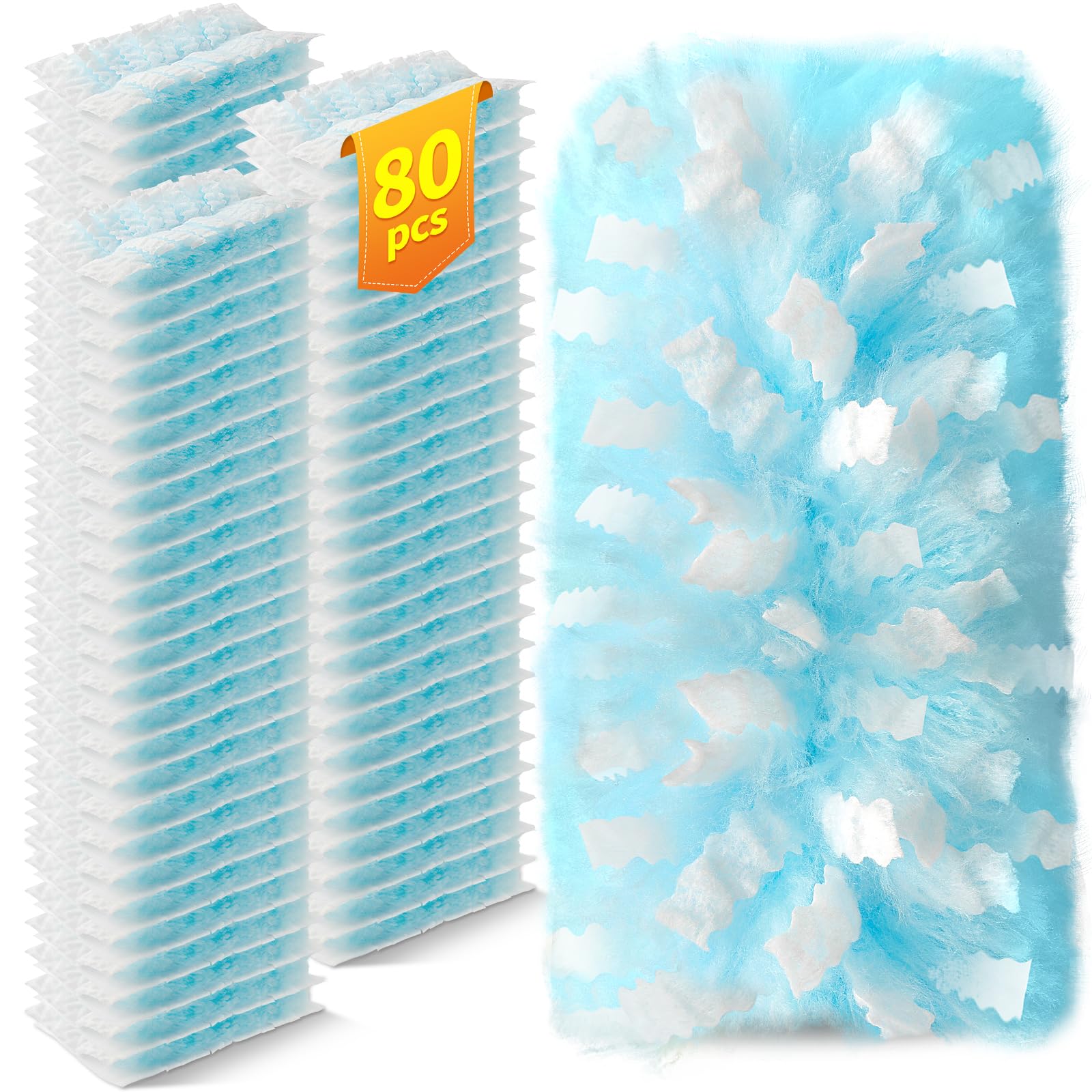 Swilsweep 80 Count Duster Refills Compatible with Swiffer Duster, 180° Disposable Multi-Surface Microfiber Cleaning Dusters, Unscented