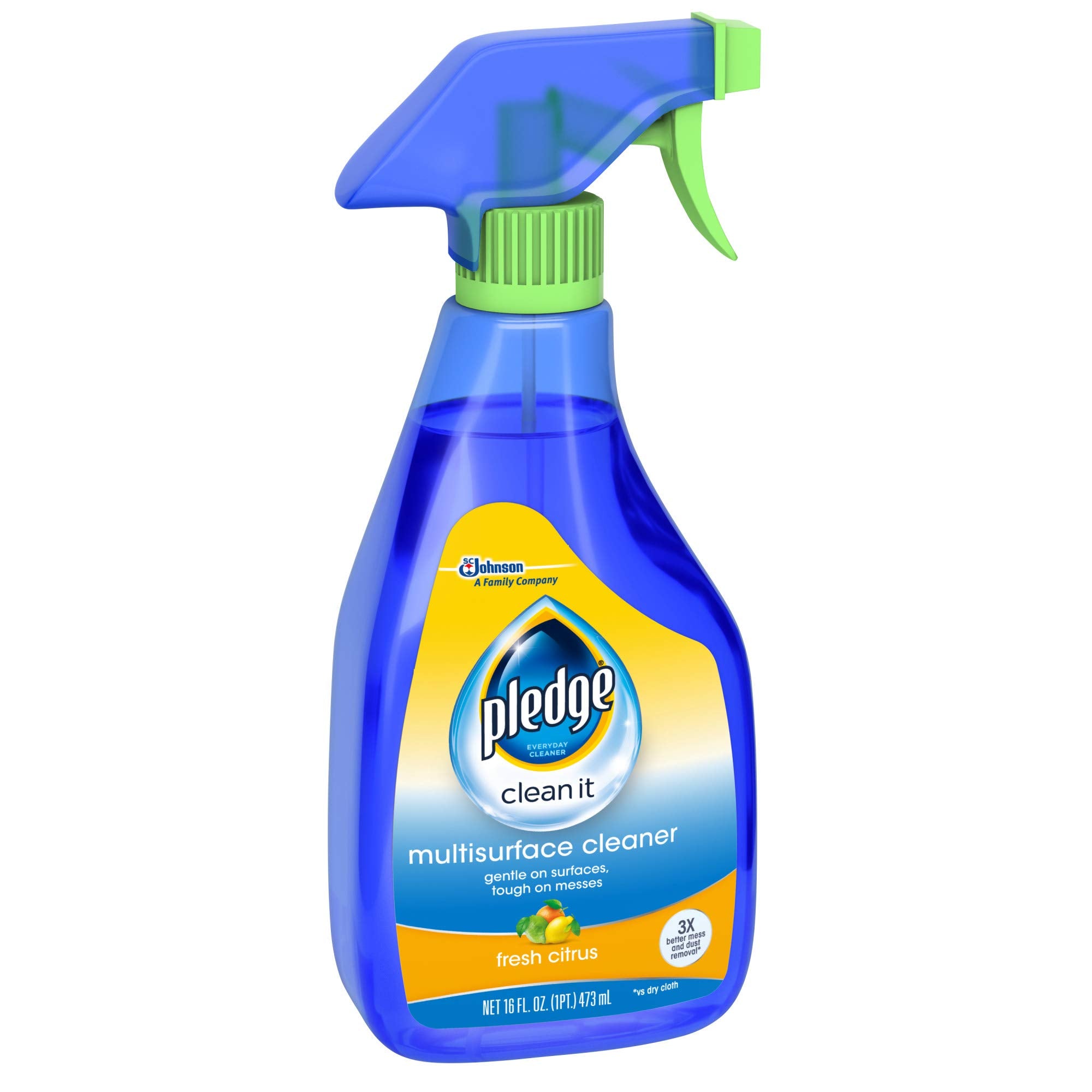 Pledge Multisurface Cleaner Trigger Spray, Fresh Citrus - Electronic, Stainless Steel & Glass Cleaner (1 Trigger Spray), 16 oz