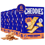Cheddies Crackers Double Cheddar | Healthy Snacks Made with Real Cheddar Cheese and Simple Ingredients | Non-GMO | Cheesy Crackers | 4.2 Ounce (Pack