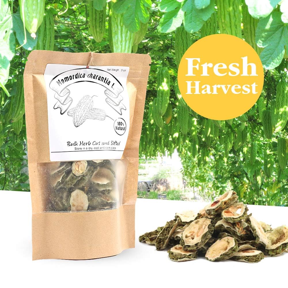 EidolonGreen Organic Dried Bitter Melon Slices (Ku Gua/??) - Premium Sun-Dried Organic Botanical Raw Material, Botanical Specimen & Ancient Herbal