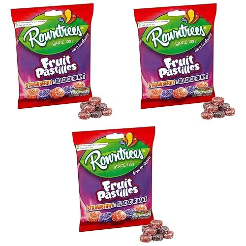 Rowntrees Red and Black Fruit Pastilles Bag 150g Pack of 3