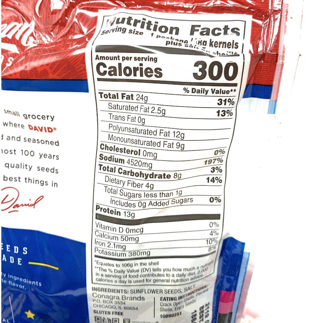 David Original Jumbo sunflower seeds 3.75oz ( 6 pk )