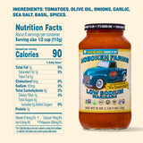 Hoboken Farms Low Sodium Marinara Sauce - Keto Certified, No Sugar Added, Non GMO Project Verified, Plant Based, and Paleo Friendly (25 Fl Oz, Pack