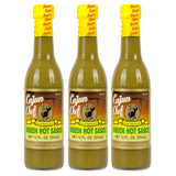 Cajun Chef Green Louisiana Hot Sauce 12 oz (Pack of 3) - Mild Green Cayenne Pepper Sauce Made with Louisiana Peppers, Cajun Style Hot Sauce for Gumbo