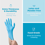 Comfy Package Synthetic Vinyl Disposable Gloves [Case of 1000] Powder & Latex Free, Non-Sterile, Blue Plastic Gloves for Cleaning, Food Prep