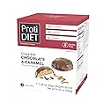 ProtiDIET Chocolate and Caramel Crispy Bites - Gluten free, Low Sugar, High Protein Healthy Snacks with Collagen for Adults to Support a Busy