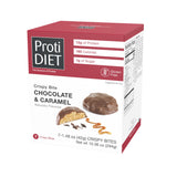 ProtiDIET Chocolate and Caramel Crispy Bites - Gluten free, Low Sugar, High Protein Healthy Snacks with Collagen for Adults to Support a Busy