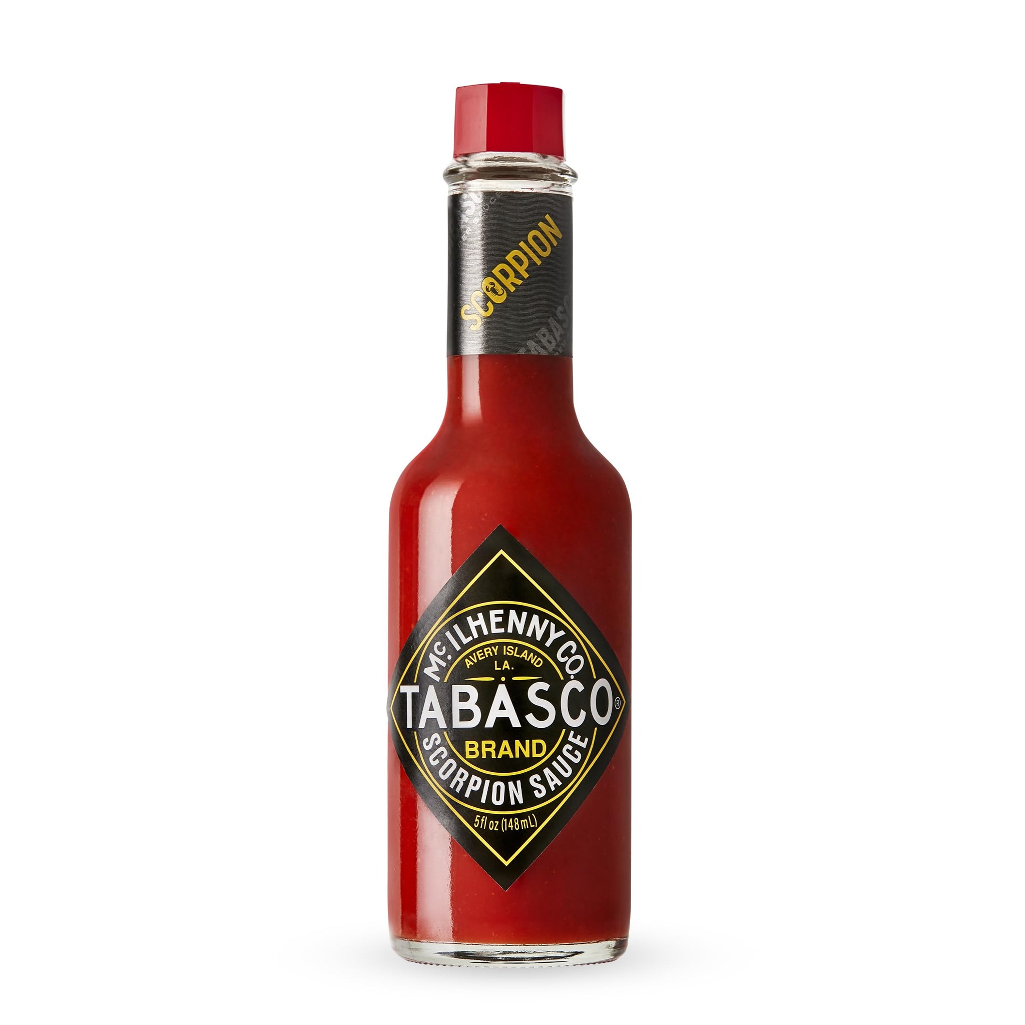 TABASCO Brand Scorpion Sauce, Fiery & Intense Hot Sauce, Glass Bottle, Bold & Hot, Scorpion Pepper, Guava, & Pineapple Blend, Great on Tacos & More, 5