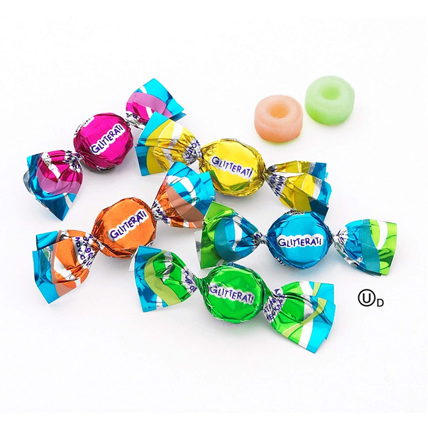 GLITTERATI Tropical Fruits Italian Mini Hard Candies, Individually Wrapped Gourmet Candy Assortment, Exotic Tropical Fruit Flavors, Vegan, Gluten
