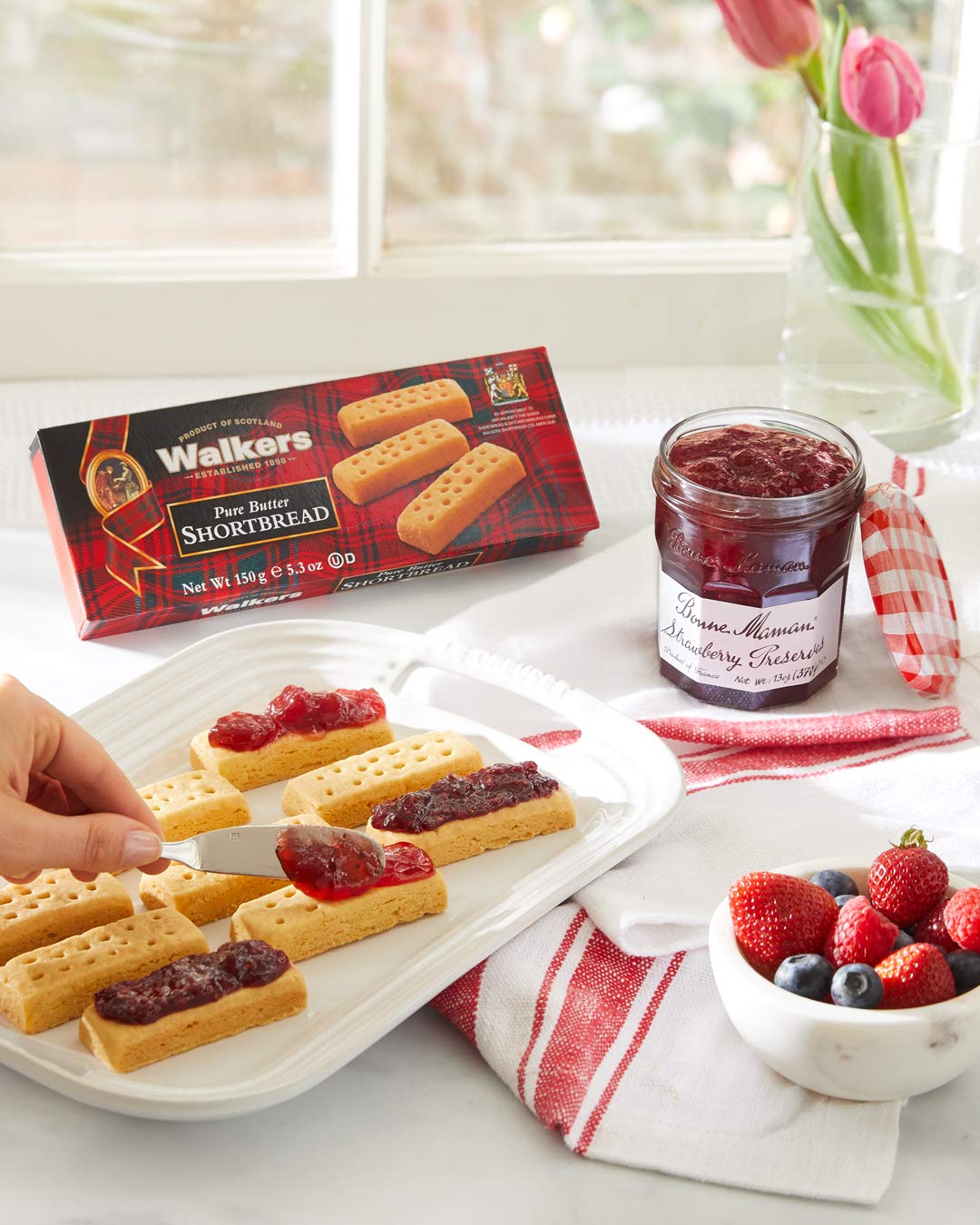 Walker's Shortbread Fingers Shortbread Cookies, All-Butter Shortbread Cookies, 5.3 Ounce Box