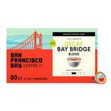 San Francisco Bay Decaf K-Cup Coffee Pods, Decaf Bay Bridge Blend (80 ct), Medium Roast, Commercially Compostable Single-Serve Coffee Pods, Swiss