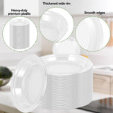 Cptoion 200 Pack 6 Inch Clear Plastic Dessert Plates - Disposable Round Appetizer and Small Cake Plates for Party, Dinner, Wedding, Catering, Birthday