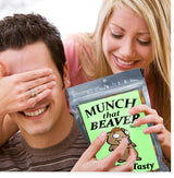 Munch That Beaver Trail Mix - Unique Gift Ideas for Friends, Funny Beaver Gag Gifts for Men and Women, Stocking Stuffers, Salty, Made in America, 9 Oz