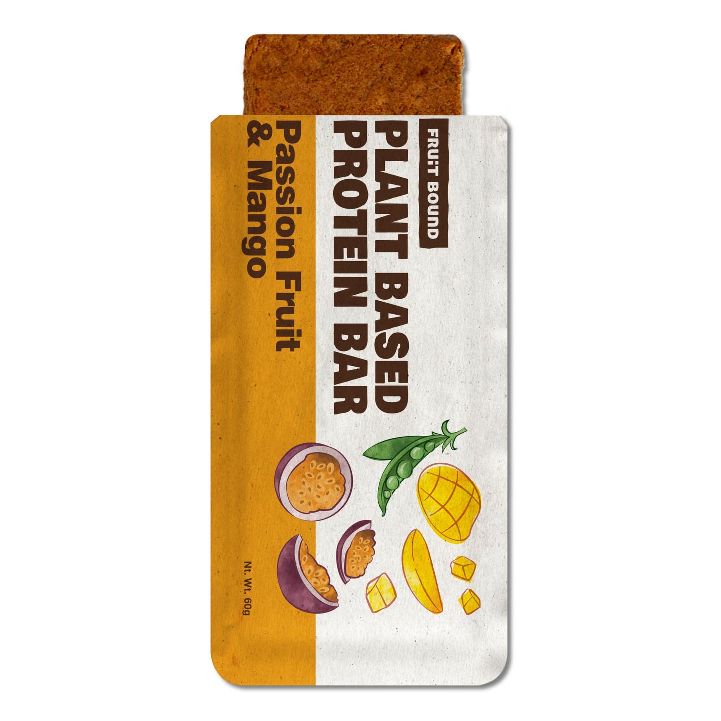 FRUIT BOUND High Protein Vegan Bars No Sugar Added Gluten Free Plant Based All Natural From Pea Protiens, Fruit, Dates Meal Replacement Healthy Snacks