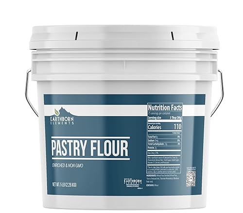 Earthborn Elements Pastry Flour 5 Pound Bucket, Baking, Always Pure