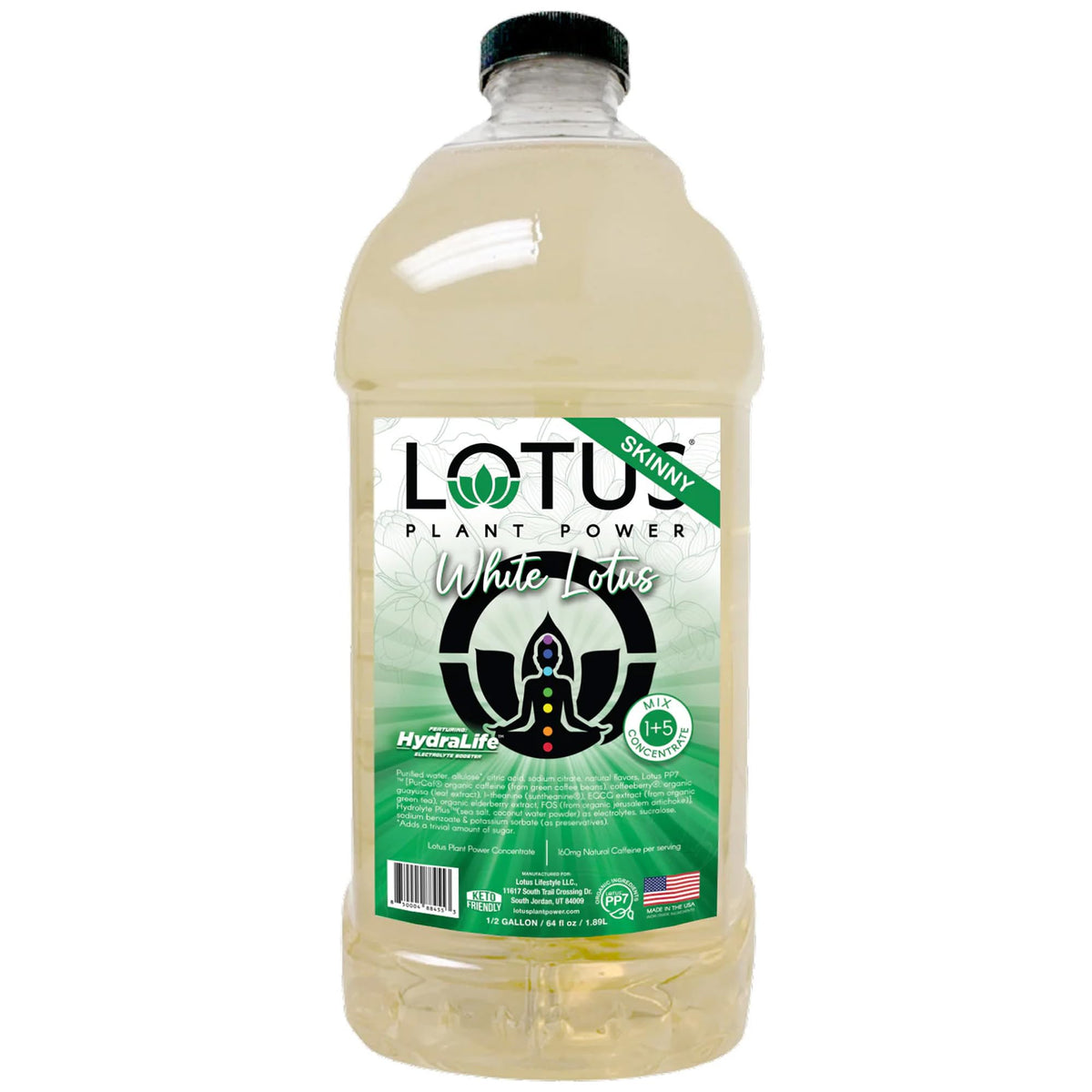 Skinny White Lotus Plant Power® Zero Sugar Energy Drink, PP7™ Formula