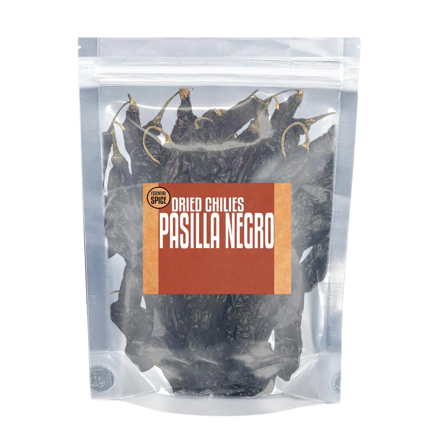 Essential Spice Dried Pasilla Negro Chilies, 2 oz - Rich, Smoky Flavor with Hints of Cocoa & Dried Fruit - Whole Dried Chilaca Peppers for Mole