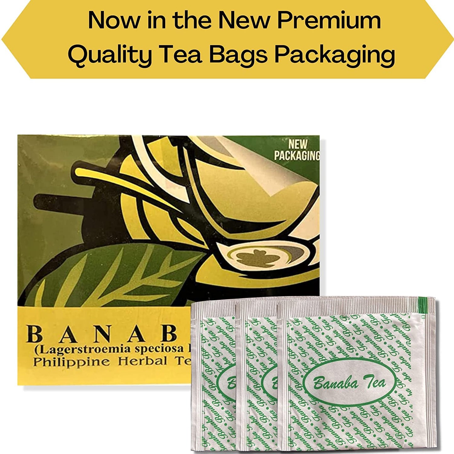 Banaba Philippine Organic Tea - 20 teabags per box - 100 percent All Natural Finest Banaba leaves - Healthy Banaba Flower Tea - New Premium Tea Bags