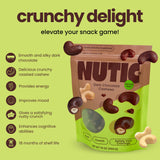 Nutic Dark Chocolate Covered Cashews - 1 Lb, Irresistibly Rich Dark Chocolate Coating, Perfect Holiday Treats & Snacks, Made in the USA - (Pack of 1)