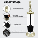 Indecor Home Metal Toilet Bowl Brush with Holder Premium Bathroom Cleaning Set Rustproof Hygienic Durable Elegant Finish