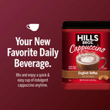 Hills Bros. Cappuccino Mix - Rich, Frothy Coffeehouse-Tasting Instant Drink Mix - Quick and Easy Preparation - Perfect for Hot & Iced Drinks