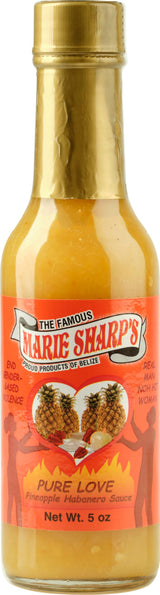 Marie Sharp's Pure Love Pineapple Habanero Pepper Sauce, 5 oz
