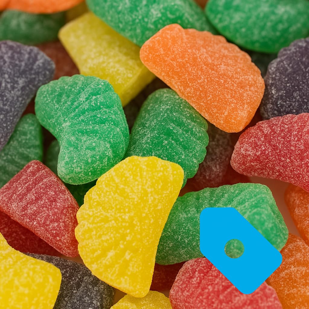 Fruit Slice Jelly Candy - 2 lb Bulk Bag - Assorted Sugar-Dusted Jelly Candy Slices - Classic Old Fashioned Candy for Parties, Buffets & Dessert