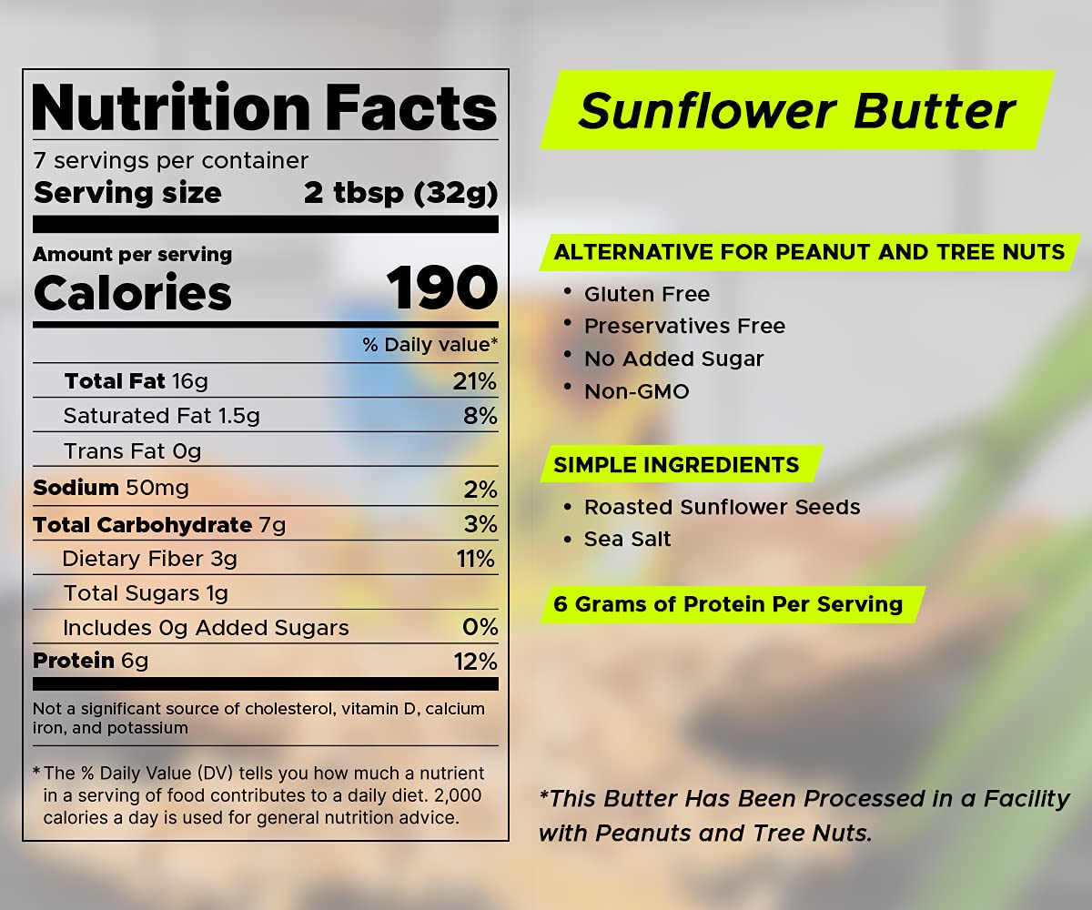 Laurel’s Sunflower Butter - Sun Butter - NUT FREE - High Protein Butter - Keto Friendly - Healthy Nut Free Snack - Low Carb Butter - Gluten