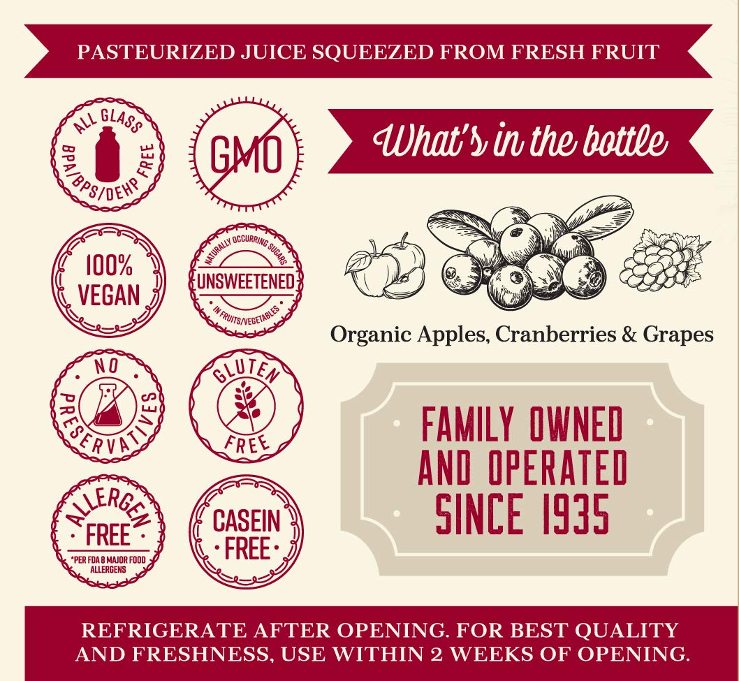 Lakewood Organic Cranberry Juice Blend, 32-Ounce Bottles (Pack of 6)