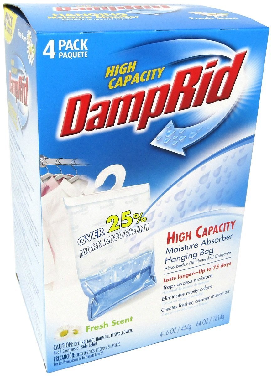 DampRid Hanging Moisture Absorber Fresh Scent - 4 (16 oz/454g) Packs
